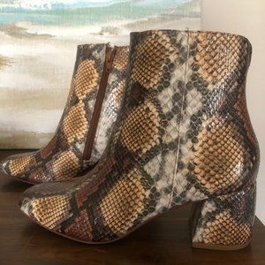 Snakeskin Bootie - BRAND NEW